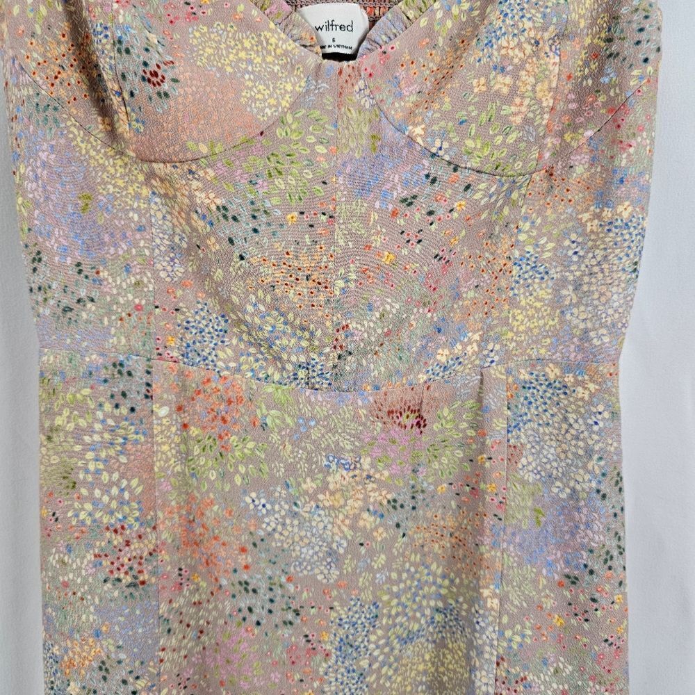 Aritzia Wilfred Fable Dress in Floral Multi Color - Size 6 - Picture 5 of 9